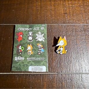 Plague Orange and Black Cat Pin